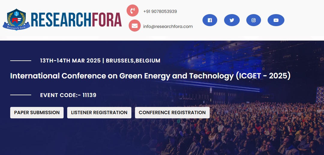 International Conference on Green Energy and Technology (ICGET) – 2025