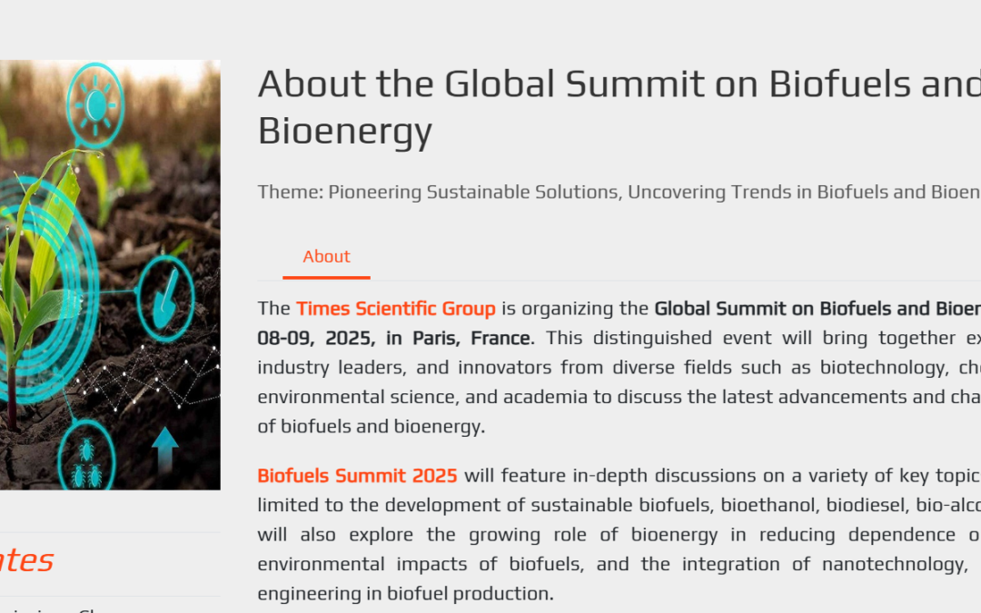 Global Summit on Biofuels and Bioenergy