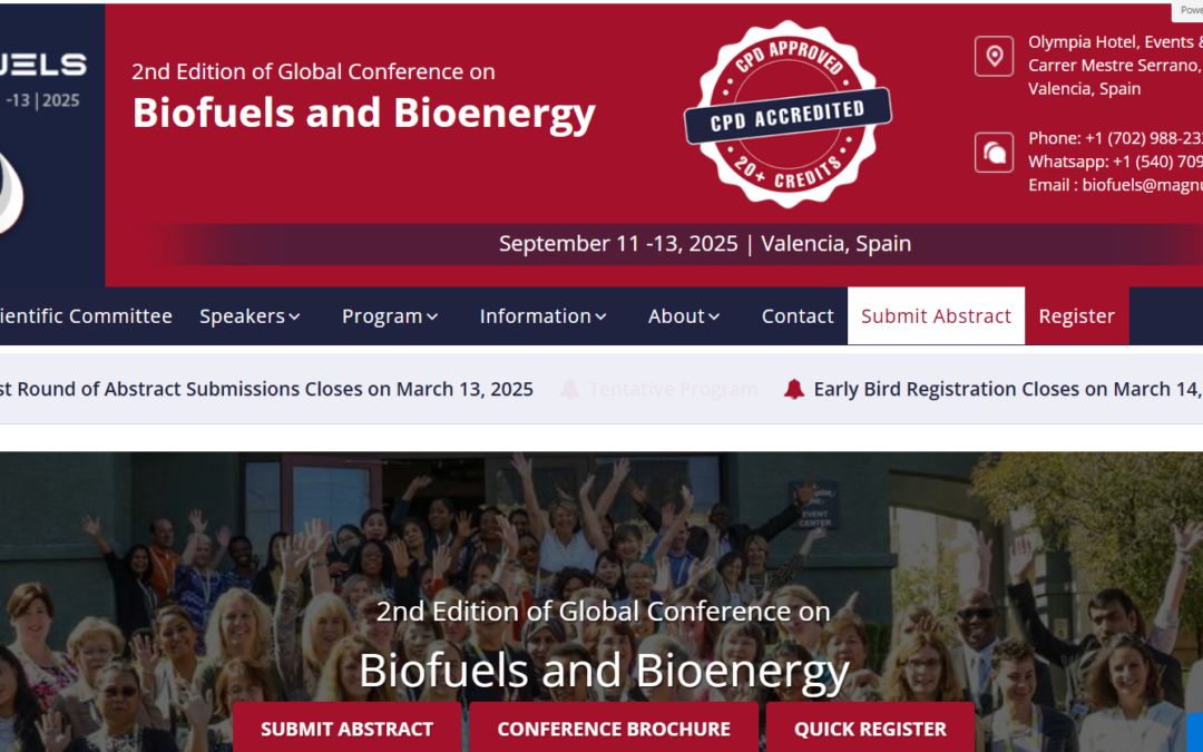 2nd Edition of Global Conference on Biofuels and Bioenergy