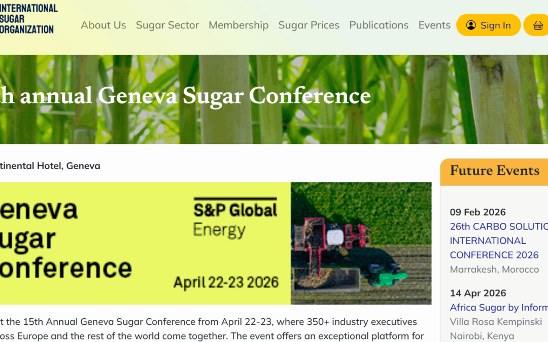 15th annual Geneva Sugar Conference