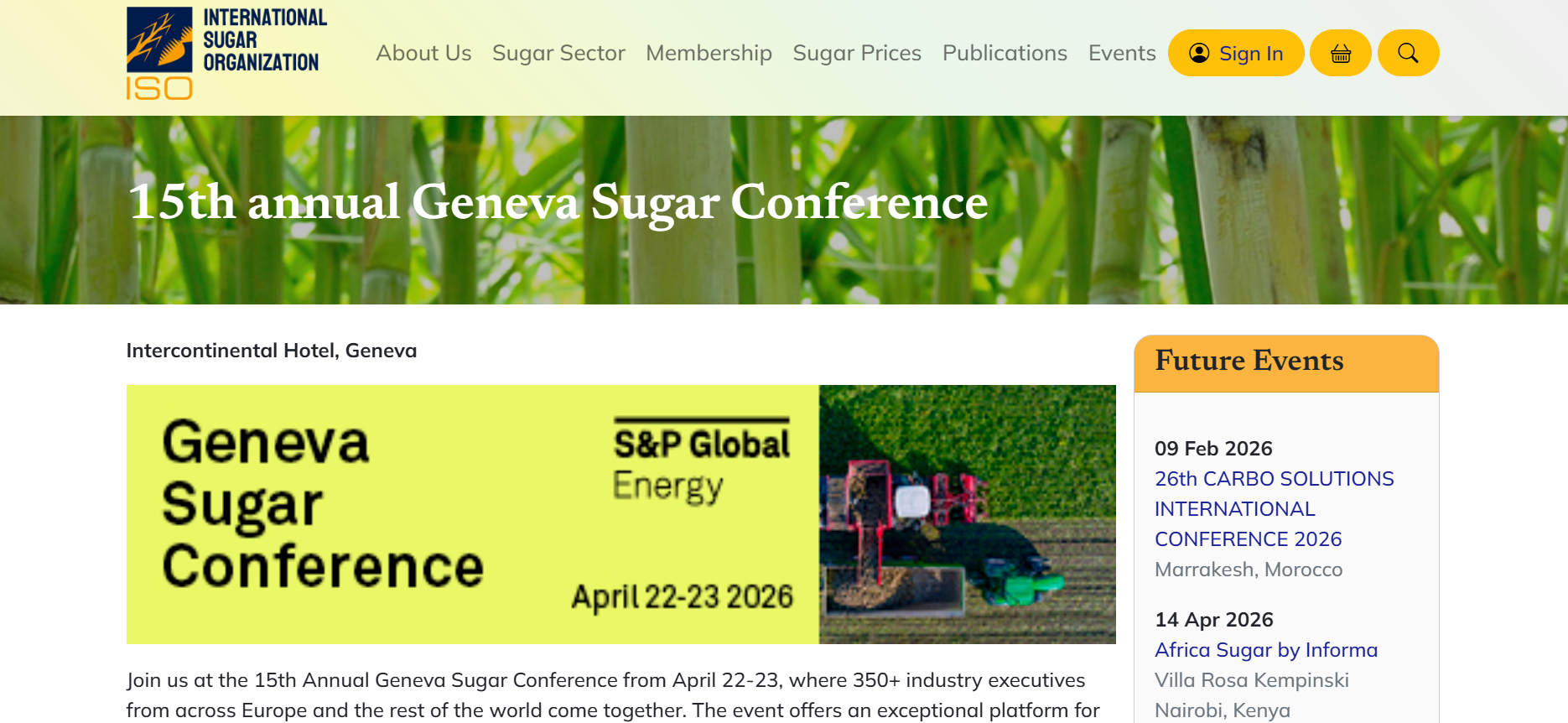 Geneve Sugar Conference